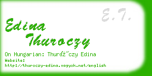 edina thuroczy business card